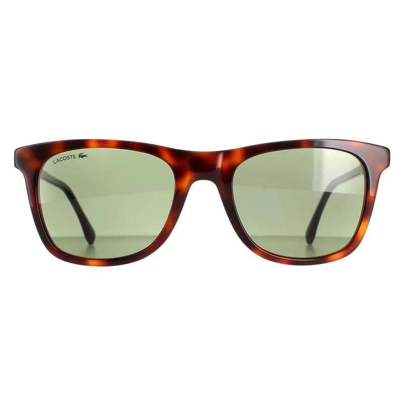 Lacoste Men's Square Dark Havana Green L933S in Brown Brown One Size