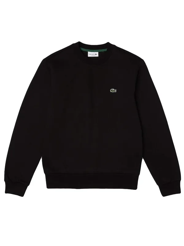 Lacoste Mens Sweater - Black Cotton - Size X-Large