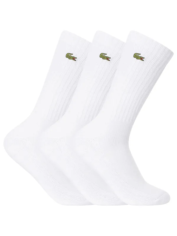 Lacoste Sport 3 Pack Socks - White