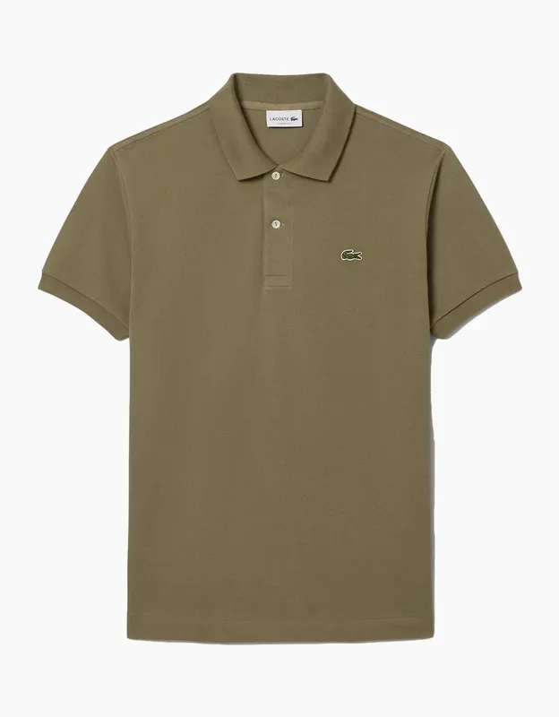 Men's Lacoste Classic Fit Polo Shirt Khaki Green - Tan - Size: 40