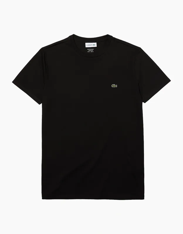 Men's Lacoste TH6709 Pima Cotton T-Shirt - Black - Size: 40