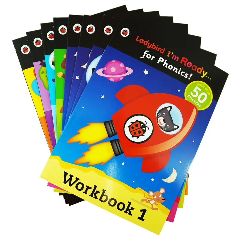 Ladybird I Am Ready Phonics Workbooks And Maths 8 Books Collection Set