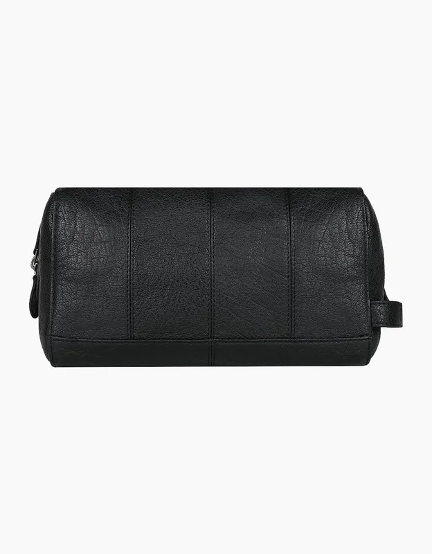 Lakeland Leather Explorer Wash Bag - Black - Size: One size