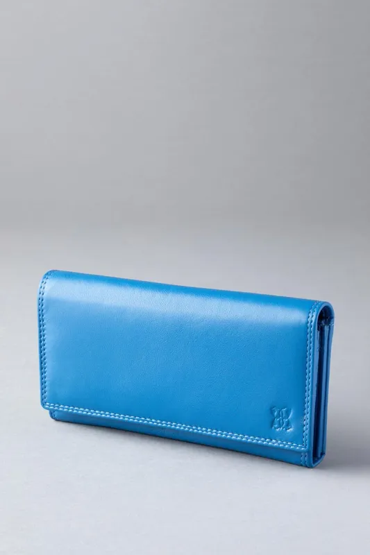 Lakeland Leather Women's Large Leather Purse in Blue Blue One Size