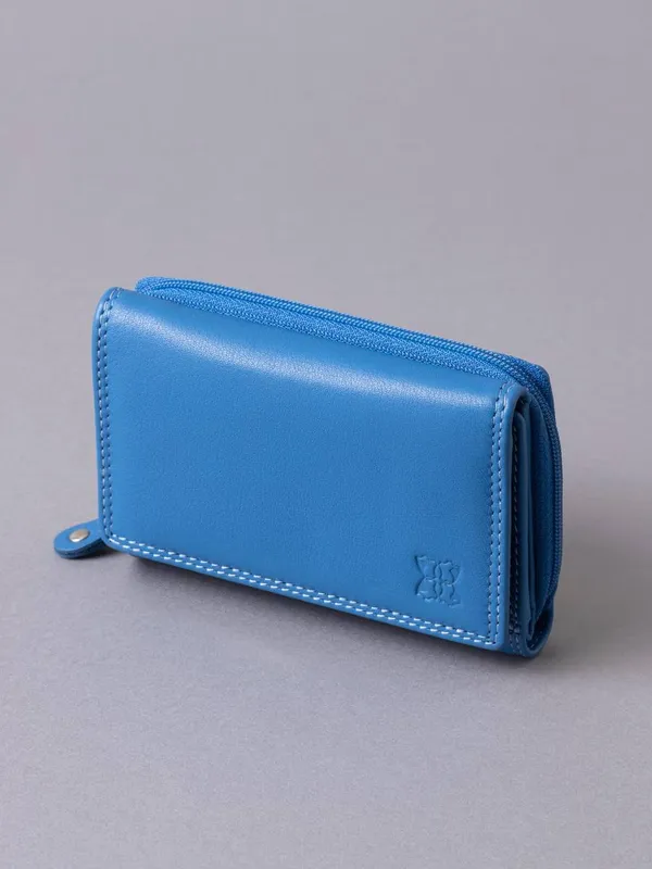 Lakeland Leather Women's Small Leather Purse in Blue Blue One Size