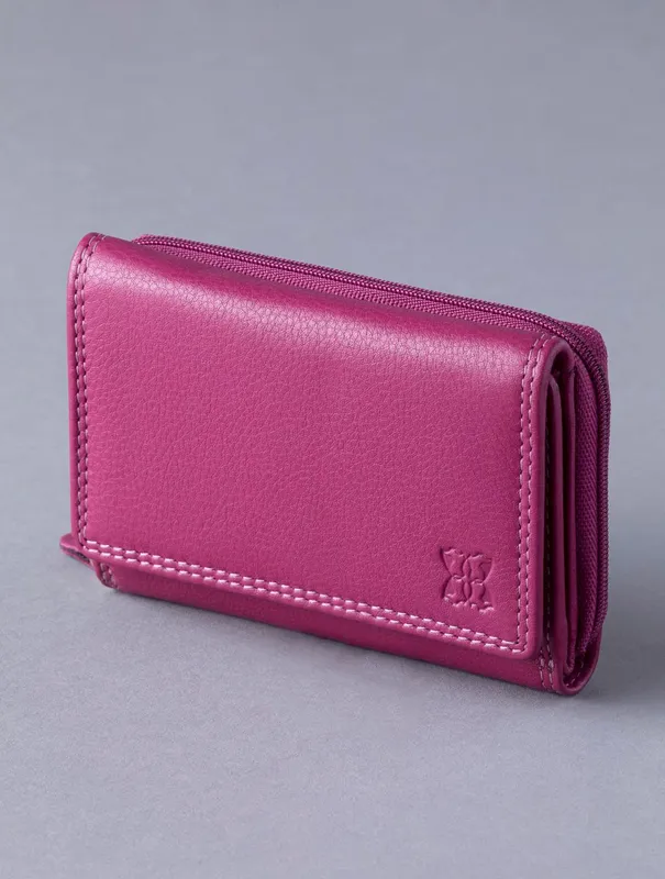 Lakeland Leather Women's Small Leather Purse in Cerise - Cerise