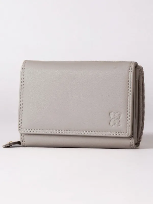 Lakeland Leather Women's Small Leather Purse in Grey - Grey