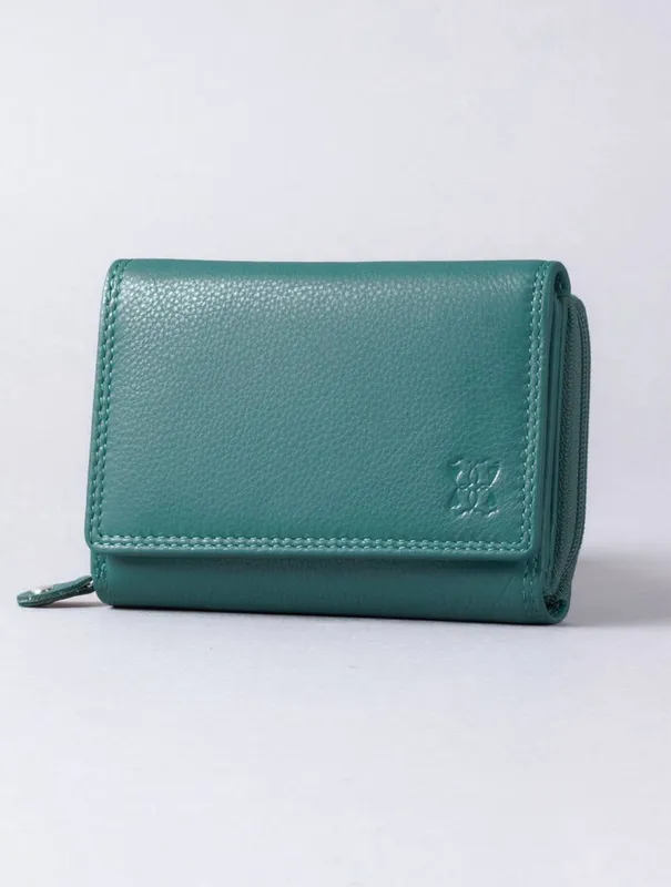 Lakeland Leather Women's Small Leather Purse in Teal Teal female