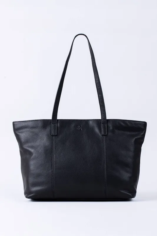 Lakeland Leather Women's 'Torver' Leather Tote Bag in Black - Black