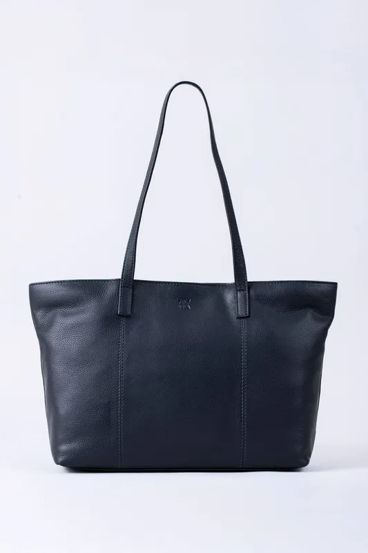 Lakeland Leather Women's 'Torver' Leather Tote Bag in Navy Navy