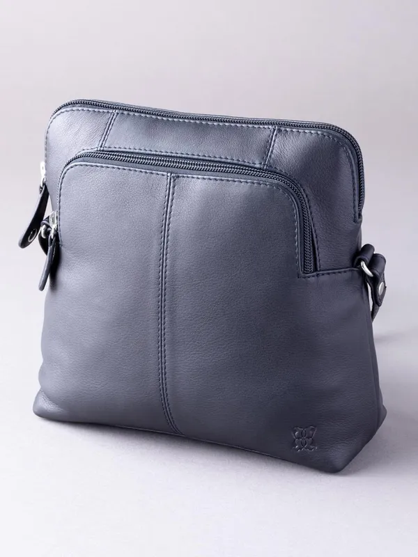 Lakeland Leather Womens Raven Cross Body Bag In Navy - Blue Leather (Archived) - One Size