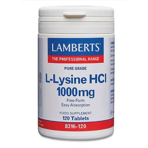 Lamberts L-Lysine Hci 1000mg 120 tablets