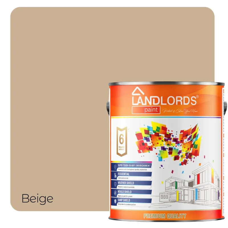 Landlords Paint Matt Paint - 5L in Beige Beige 5L