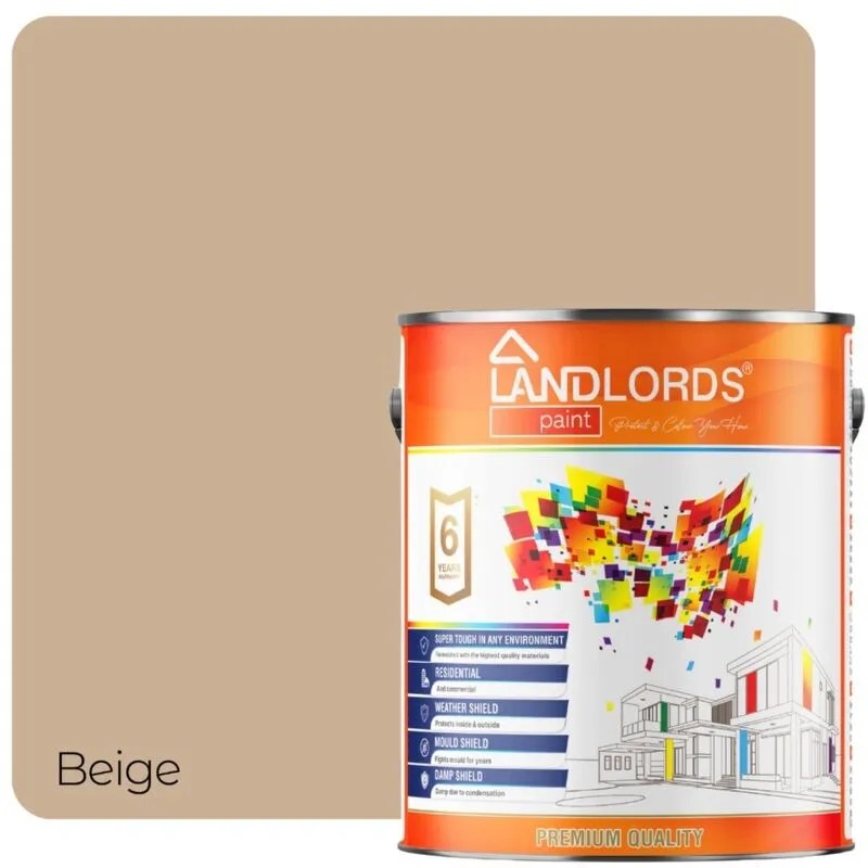 Landlords Paint Garden & Wood Paint - 10L in Beige Beige 10L