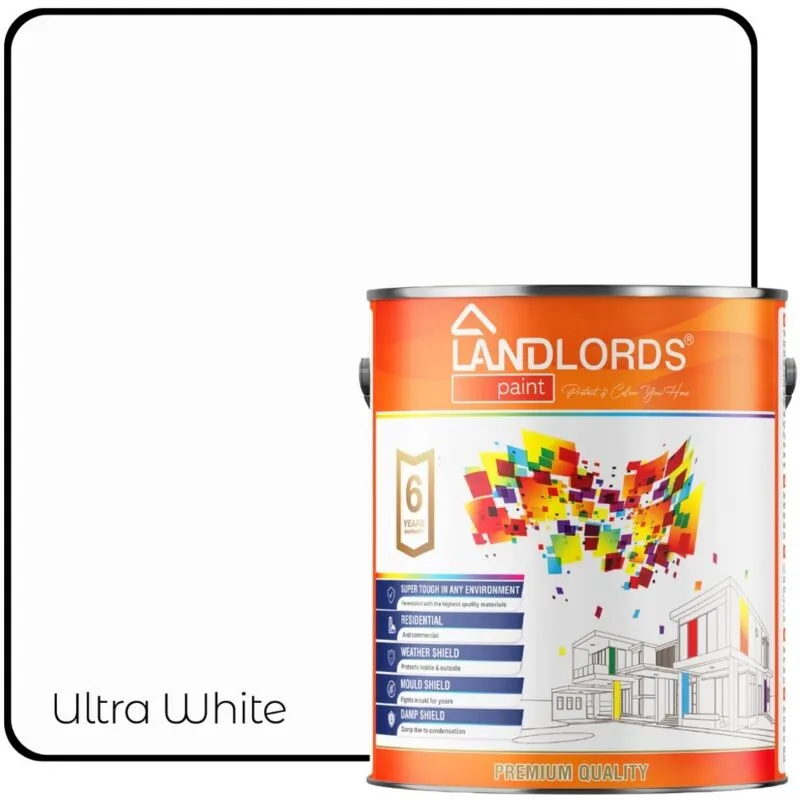 Landlords Paint Interior Paint - 5L in Ultra White Ultra White 5L