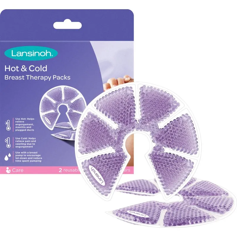 Lansinoh Hot & Cold Breast Therapy Packs gel pads for breasts 2 pc