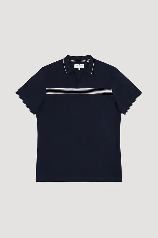 Larsson & Co Mens Chest Stripe Polo