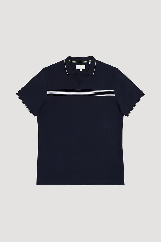Larsson & Co Mens Chest Stripe Polo