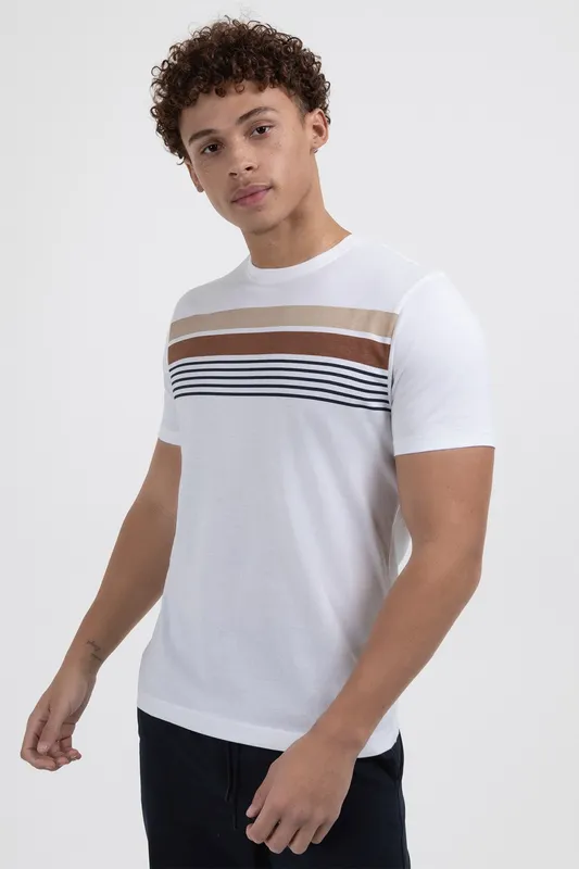 Larsson & Co Mens Chest Stripe T-Shirt