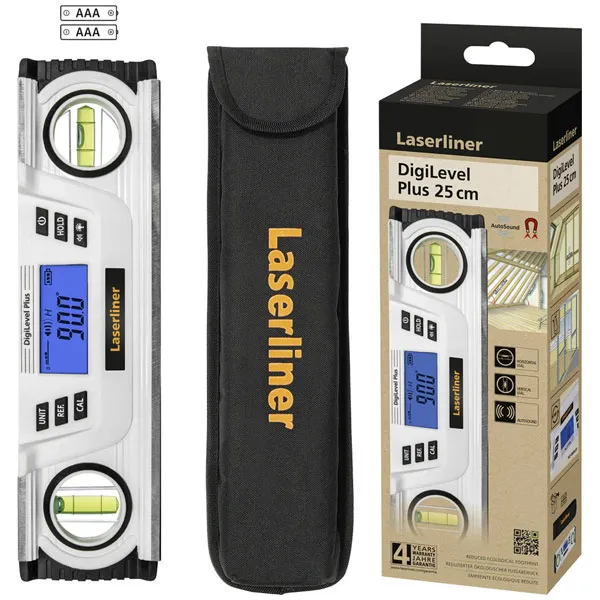 Draper 32089 Laserliner 081.249E DigiLevel Plus 25 Digital Spirit Level, 250mm