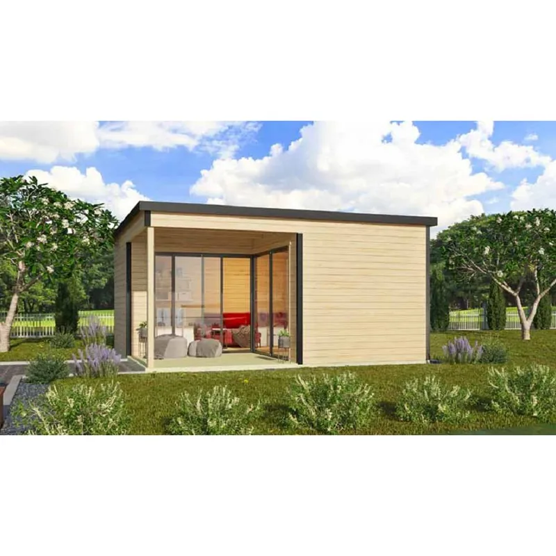 Lasita Maja Ltd Domeo 6 v2 AL. pakk-Log Cabin - L519.6xW519.6xH250.8 cm in Brown Brown
