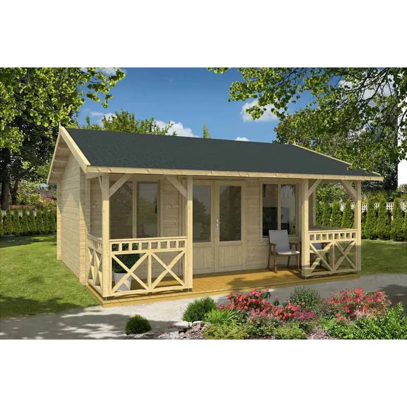 Lasita Maja Ltd Staffordshire 1-Log Cabin, Home Office - L600xW580xH306 cm in Light Tan Light Tan