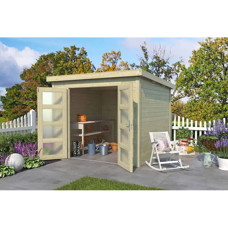 Lasita Maja Ltd Zambezi 4-Log Cabin, Garden Room, Home Office - L270xW274.7xH210.9 cm in Natural Natural