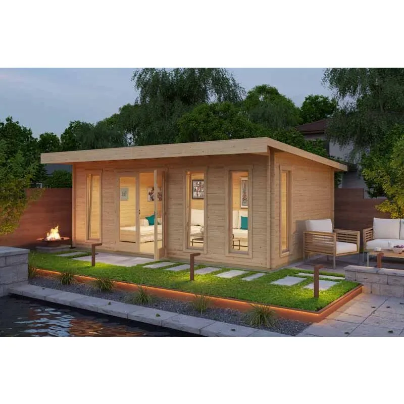 Lasita Maja Ltd Barbados 6-Log Cabin, Home Office - L628.8xW468.8xH233.7 cm in Brown Brown