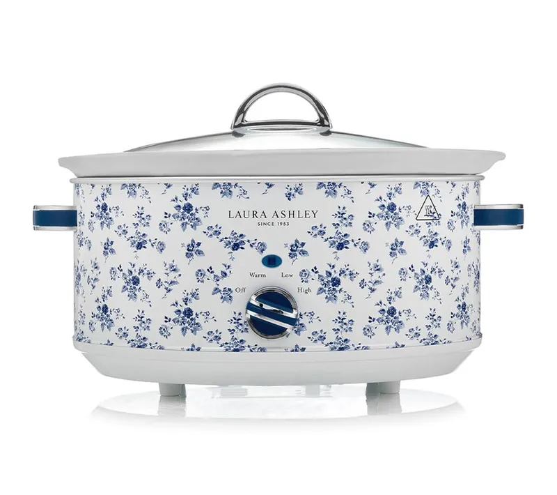 Laura Ashley VQSLWC6LLACRUK Slow Cooker - China Rose, White