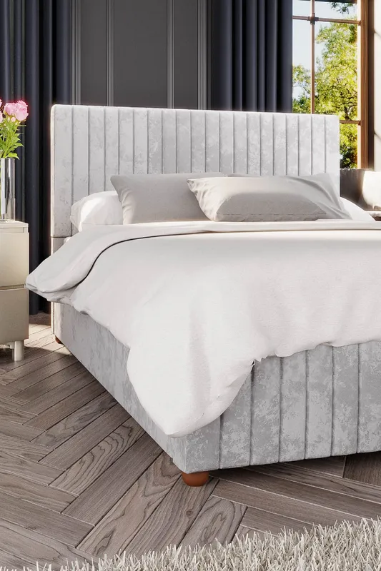 Laurence Llewelyn-Bowen Upholstered Ottoman Bed Silver Single (3')
