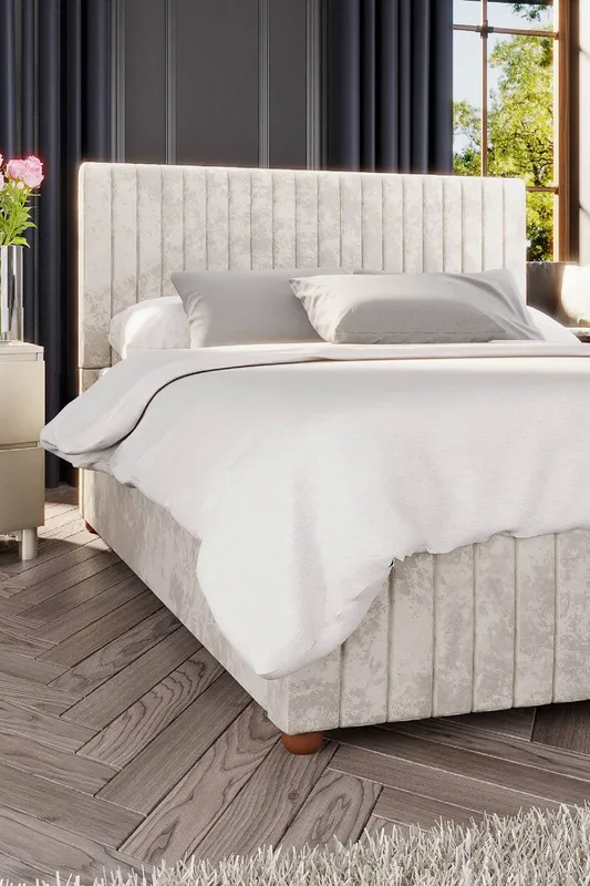 Laurence Llewelyn-Bowen Upholstered Ottoman Bed Pearl Single (3')