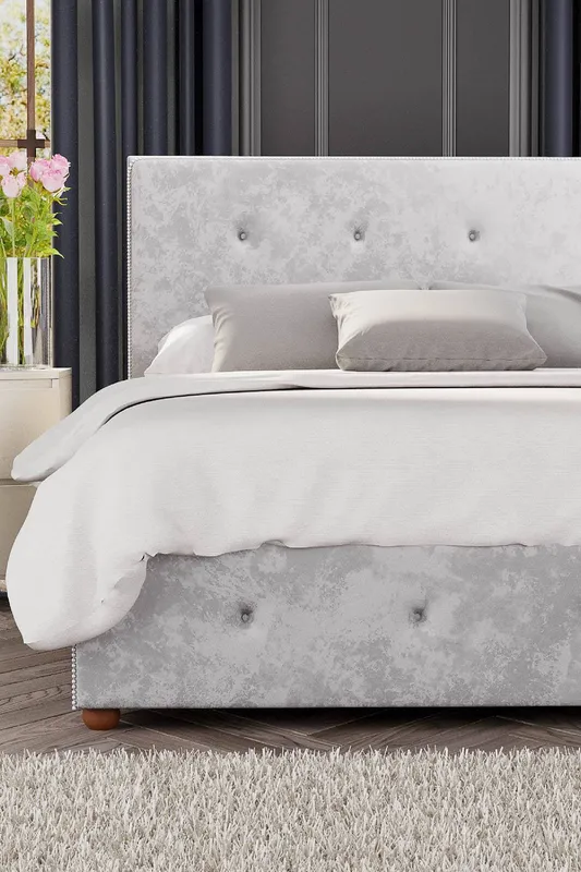 Laurence Llewelyn-Bowen Upholstered Ottoman Bed Silver Single (3')