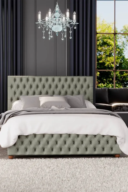 Laurence Llewelyn-Bowen Upholstered Ottoman Bed Duck Egg Single (3')