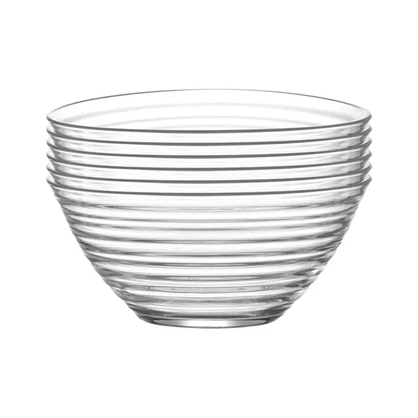 Lav Derin Glass Serving Bowls 12cm Pack of 6 in Clear Clear