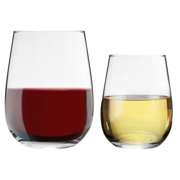 Lav Gaia Stemless Wine Glasses 12pc Set - Clear Clear