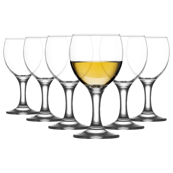 Lav Misket White Wine Glasses - 170ml - Pack of 6 in Clear Clear