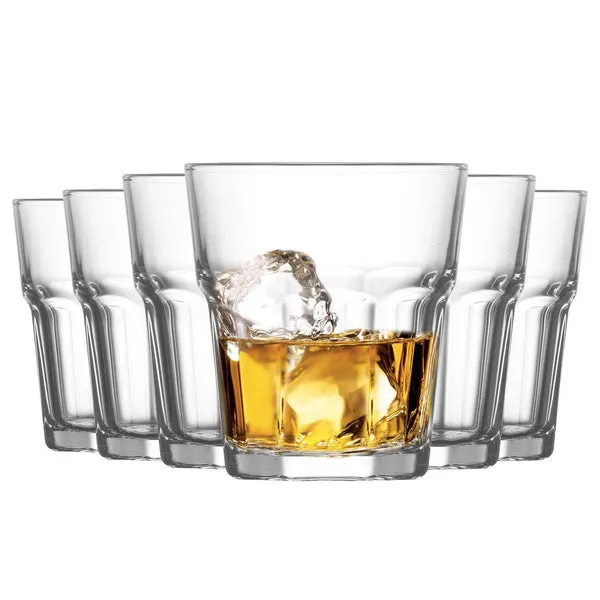 Lav Aras Whiskey Glasses - 305ml - Clear - Pack of 6 Clear