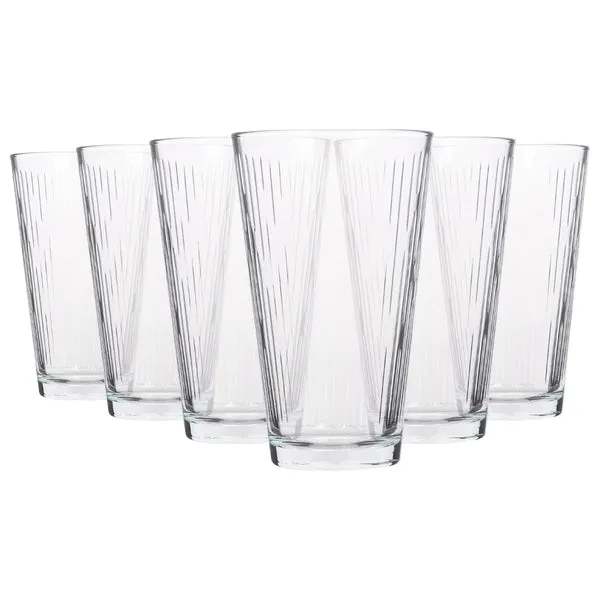 Lav Nora Highball Glasses - 325ml - Pack of 6 in Clear Clear