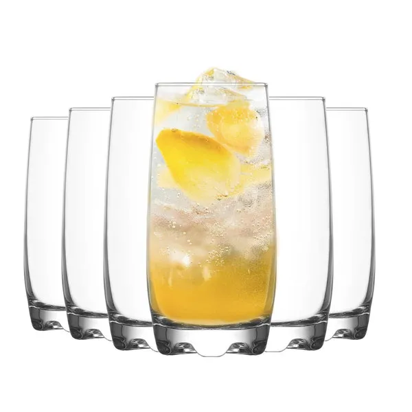 Lav Adora Highball Glasses - 390ml - Clear - Pack of 6 Clear