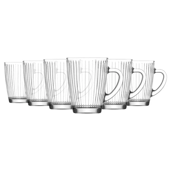 Lav Glassware 400ml Hestia Glass Mugs - Pack of 6