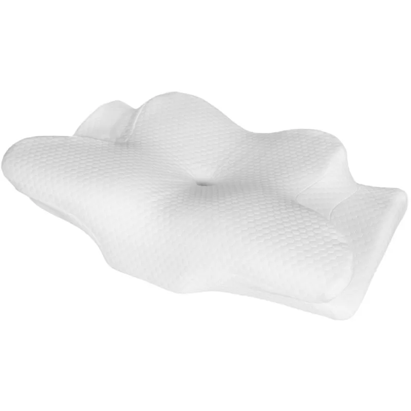 Lavio Orthopedic Memory Foam Pillow Ergonomic Neck Shoulder Support in White White