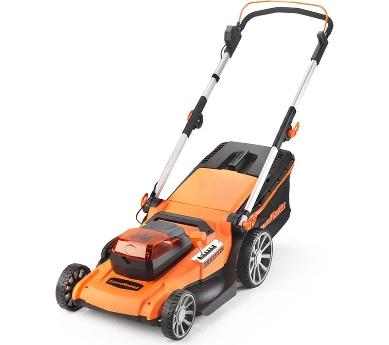 Lawnmaster CLMF4846A-1-01 Cordless Rotary Lawn Mower - Orange & Black, Orange