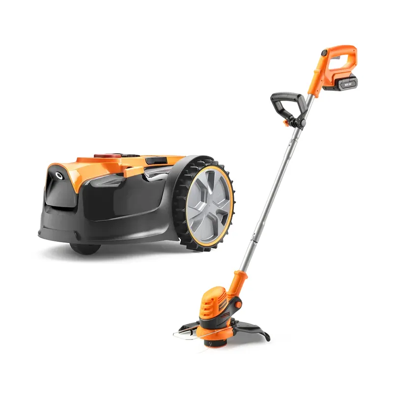 LawnMaster OcuMow 16 MX 24V Drop and Mow Robot Lawnmower and Cordless Grass Trimmer Set