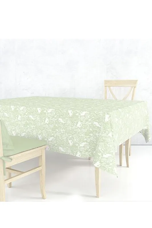 Le Chateau Textiles William Morris Forest Life Green 132X178cm Acrylic Tablecloth Size: 132X178 cm Green 132X178 cm