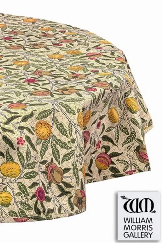 Le Chateau Textiles William Morris Fruit Standard Circle Tablecloth Multicolor