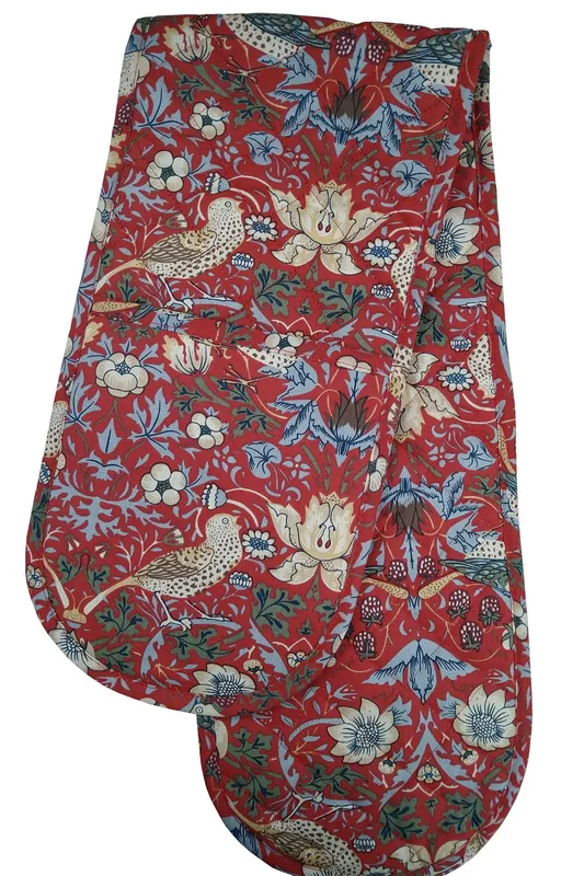 Le Chateau Textiles William Morris Red Strawberry Thief Double Oven Glove Red