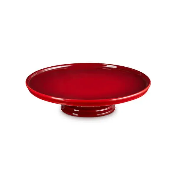 Le Creuset Cerise Stoneware Cake Stand