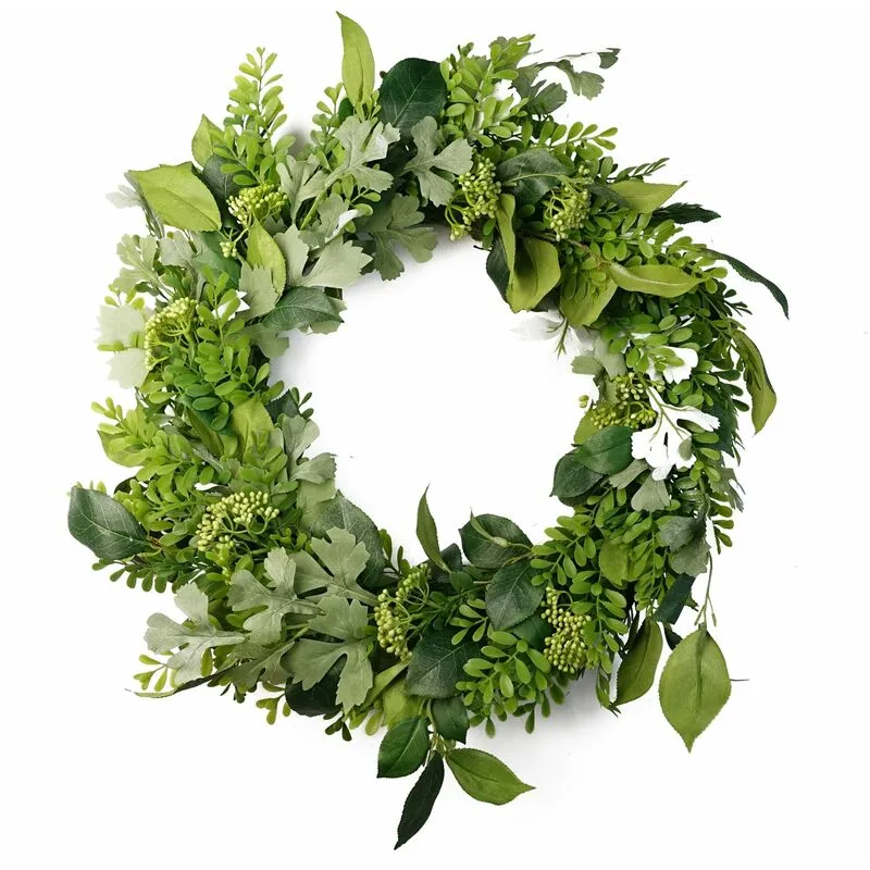 50cm Artificial Wreath Fern Leaf
