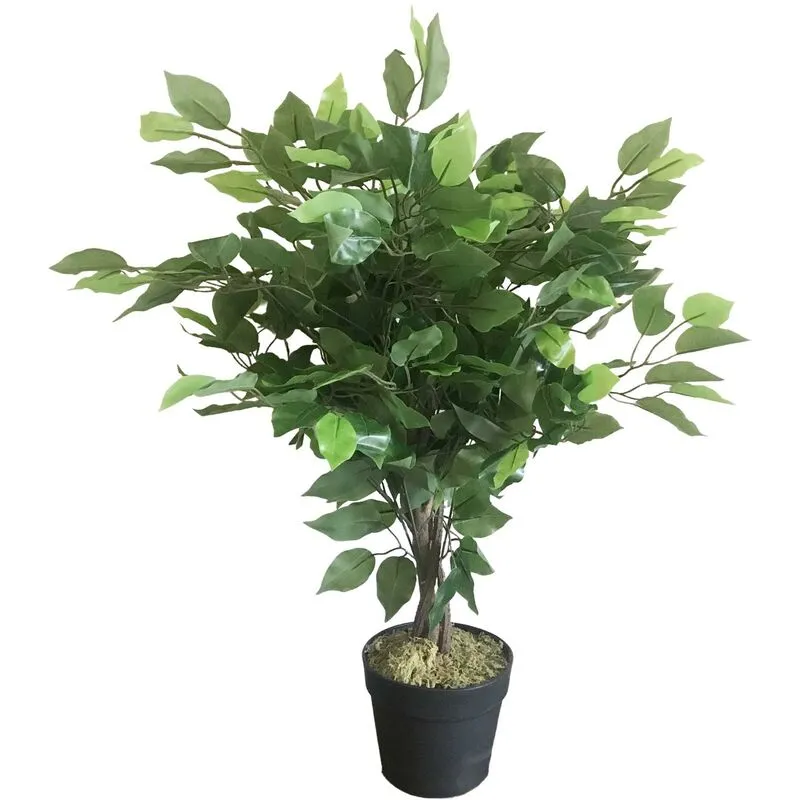 Leaf 60cm Realistic Artificial Ficus Tree / Plant in Green Green