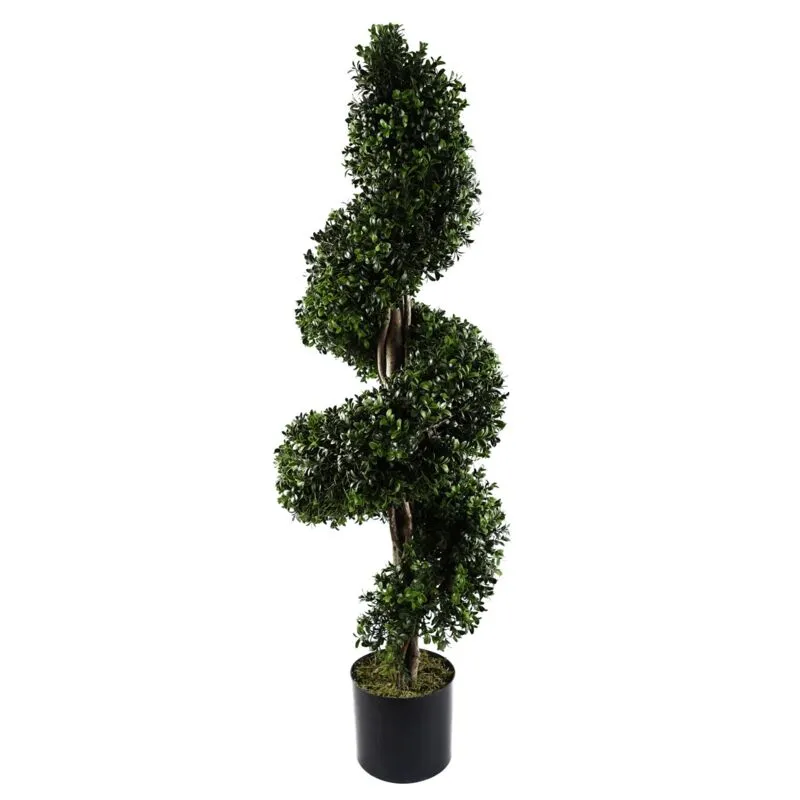 Leaf - 120cm Sprial Buxus Artificial Tree uv Resistant Outdoor Topiary